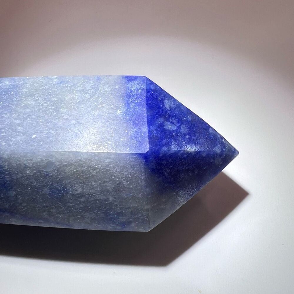Blue Aventurine Double‎ Terminated Meditation  Wand - Picture 3 of 10